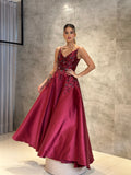 Vestido Longo Marsala Corpo Bordado